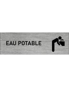 Plaque de porte Eau potable