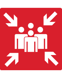 Panneau Point de rassemblement rouge