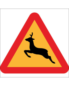 Pictogramme Attention traversée d'animaux sauvages