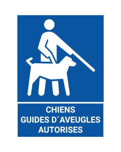Panneau Chien guide d'aveugle