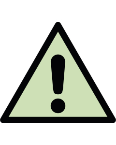 Panneau de  danger général photoluminescent
