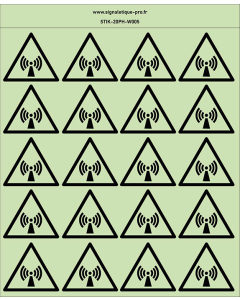 Autocollants photoluminescents Radiations-non-ionisantes 20Ph