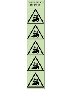 Autocollants photoluminescents Chariots élévateurs et autres véhicules industriels 5Ph