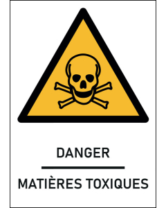 Panneau  Matières toxiques 