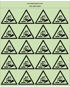 Autocollants photoluminescents Substances corrosives 20Ph