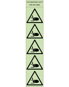 Autocollants photoluminescents Écrasement des mains 5Ph