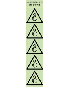 Autocollants photoluminescents Rouleaux contrarotatifs 5Ph