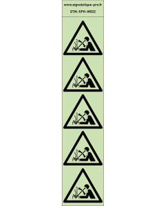 Autocollants photoluminescents  mouvement rapide de la pièce dans la presse plieuse 5Ph
