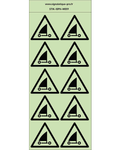 Autocollants photoluminescents Pratique de la voile 10Ph
