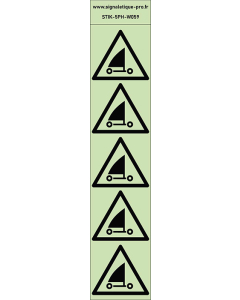Autocollants photoluminescents Pratique de la voile 5Ph