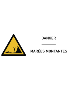 Signalétique danger marées montantes