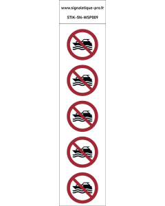Panneau Pas de bateau à moteur 5N