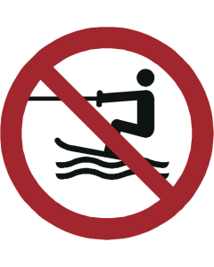 Panneau Pas de ski nautique