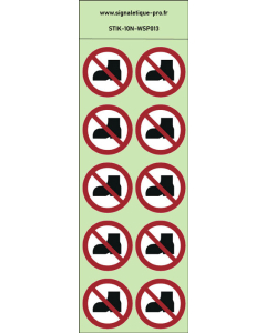 Autocollants photoluminescents Pas de chaussures de ville 10Ph