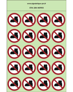 Autocollants photoluminescents Pas de chaussures de ville 20Ph