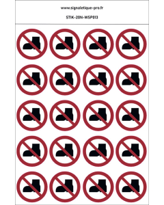 Panneau Pas de chaussures de ville 20N
