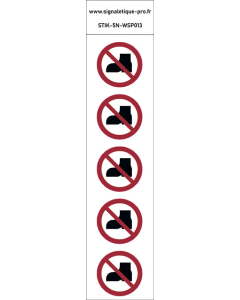Panneau Pas de chaussures de ville 5N