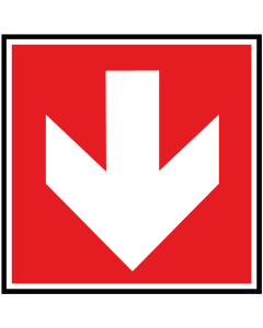 Pictogramme Sortie de sécurité vers le bas