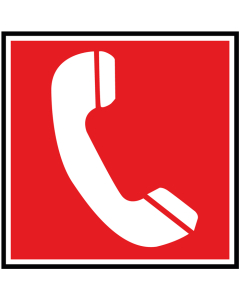 Pictogramme téléphone en cas d'incendie