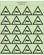 Autocollants photoluminescents Vents forts 20Ph
