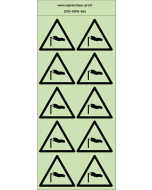 Autocollants photoluminescents Vents forts 10Ph