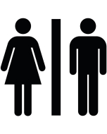 Panneau toilette mixte