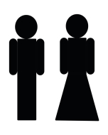 Panneau toilette mixte homme femme