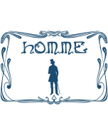 Panneau toilette homme style belle époque