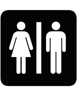 Panneau  toilette mixte