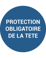 Pictogramme PROTECTION OBLIGATOIRE DE LA TÊTE
