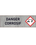 "Plaque Pictogramme Danger Corrosif en Aluminium – Sécurité Maximalisée avec Signalisation Durable et Normée"