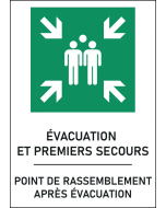 Panneau Point de rassemblement après évacuation