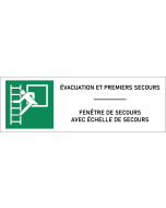 Panneau Fenêtre de secours avec échelle de secours