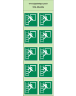 Autocollants photoluminescents Fenêtre de secours avec échelle de secours 10Ph