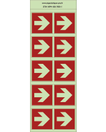 Autocollant  flèche de protection incendie 1 - 10Ph
