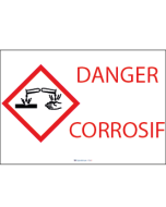 "Pictogramme Corrosif de Sécurité: Signalisation Conforme et Haute Visibilité pour Risques Chimiques"