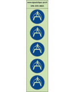 Autocollants photoluminescents Utiliser la passerelle 5Ph