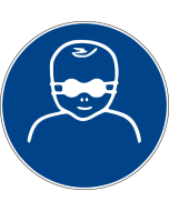 Panneau Protection opaque obligatoire des yeux pour les enfants en bas âge
