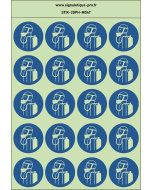 Autocollants photoluminescents Utiliser l'appareil respiratoire autonome  20Ph