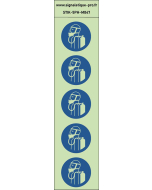 Autocollants photoluminescents Utiliser l'appareil respiratoire autonome 5Ph