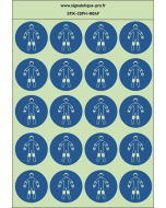 Autocollants photoluminescents Porter un équipement de protection pour sports à roulettes 20Ph
