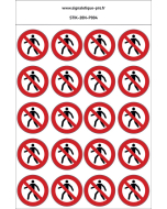 Panneau Interdit aux piétons 20N