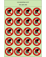 Autocollants photoluminescents Interdiction de toucher 20Ph