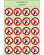  Autocollants photoluminescents Interdiction d'activer des téléphones mobiles 20Ph