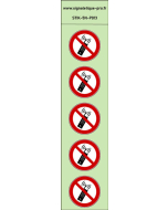 Autocollants photoluminescents Interdiction d'activer des téléphones mobiles 5Ph
