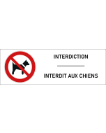 Signalétique interdit aux chiens