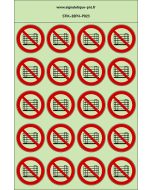 Autocollants photoluminescents Ne pas obstruer 20Ph