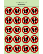 Autocollants photoluminescents Ne pas marcher ou stationner à cet endroit  20Ph