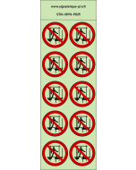 Autocollants photoluminescents Ne pas utiliser un échafaudage incomplet 10Ph