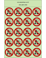 Autocollants photoluminescents Ne pas utiliser un échafaudage incomplet 